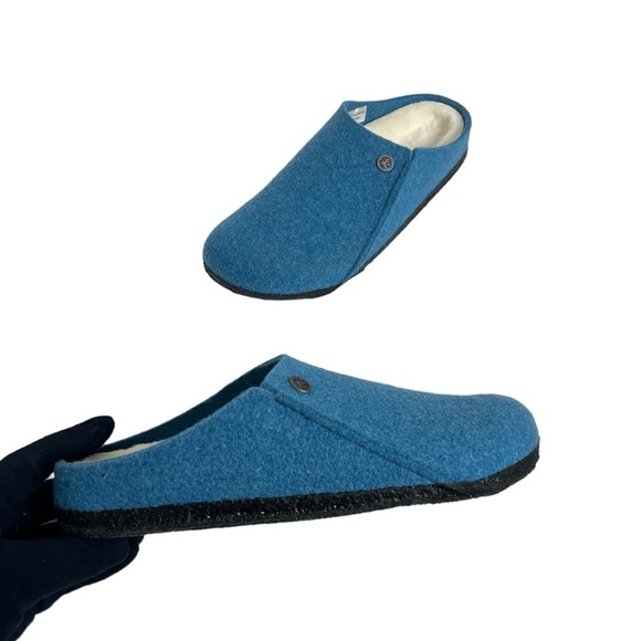 Birkenstock Zermatt Shearling Anthracite Clogs Mules Slippers Sandals Felt Wool